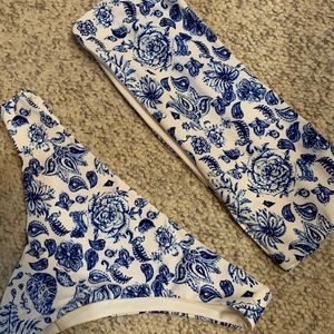 SheIn Blue China inspired bikini